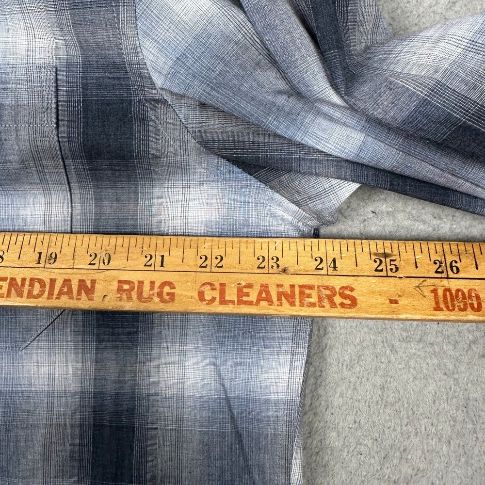 NEW Joseph Abboud Shirt Mens XL Blue Grey Plaid Button Up Casual Long Sleeve - Picture 6 of 6